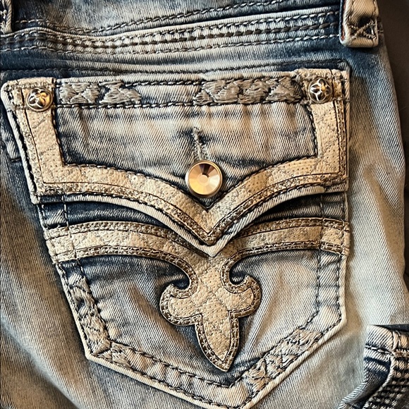 Rock Revival Faded Blue Women's sleek bootcut Jeans - Picture 3 of 5